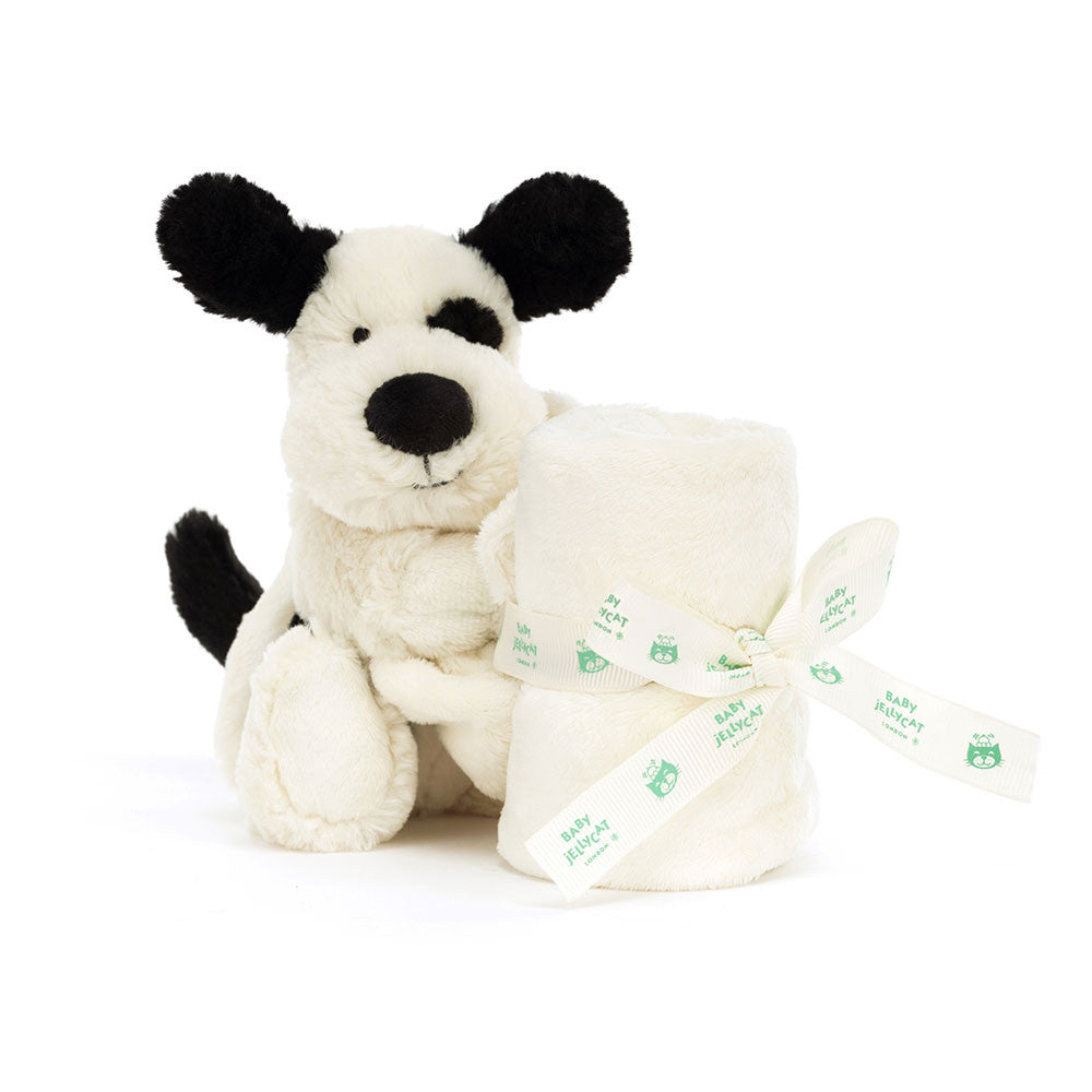 Bashful Black & Cream Puppy Soother | Jellycat