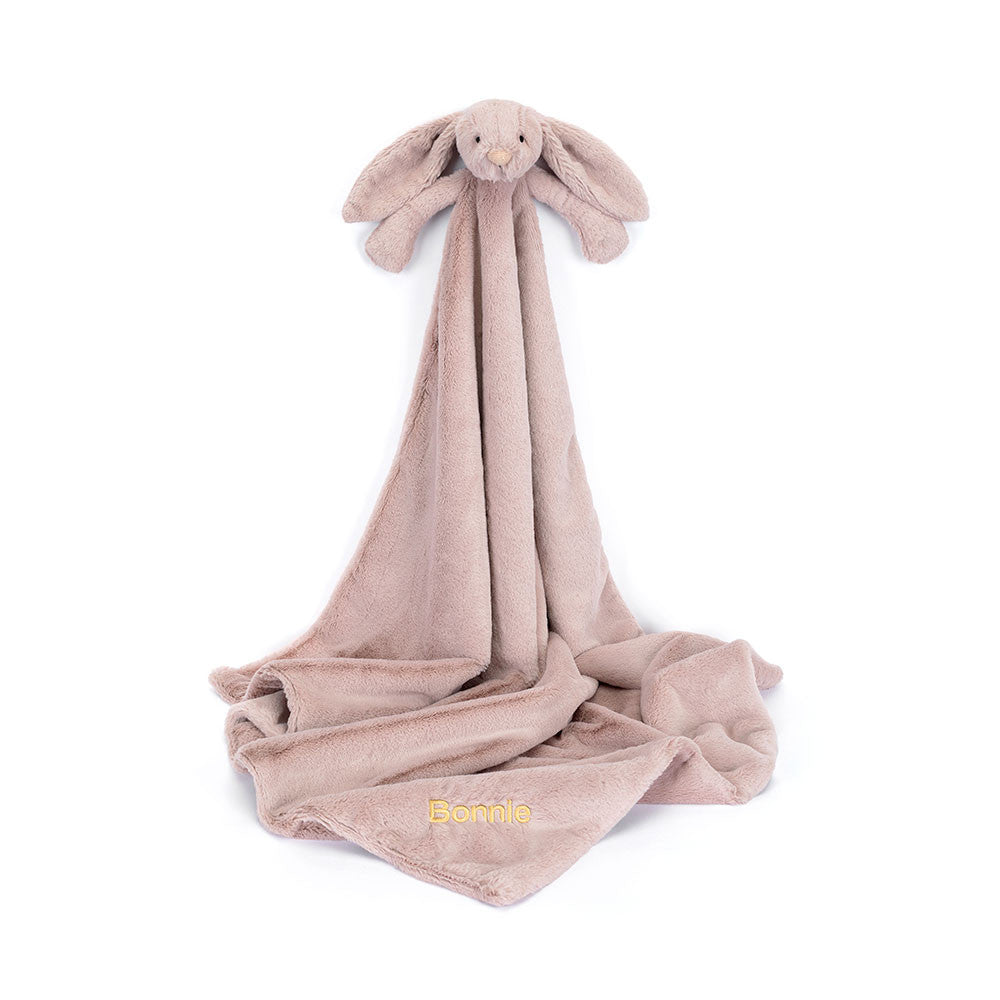 Personalized Bashful Luxe Bunny Rosa Blankie | Jellycat