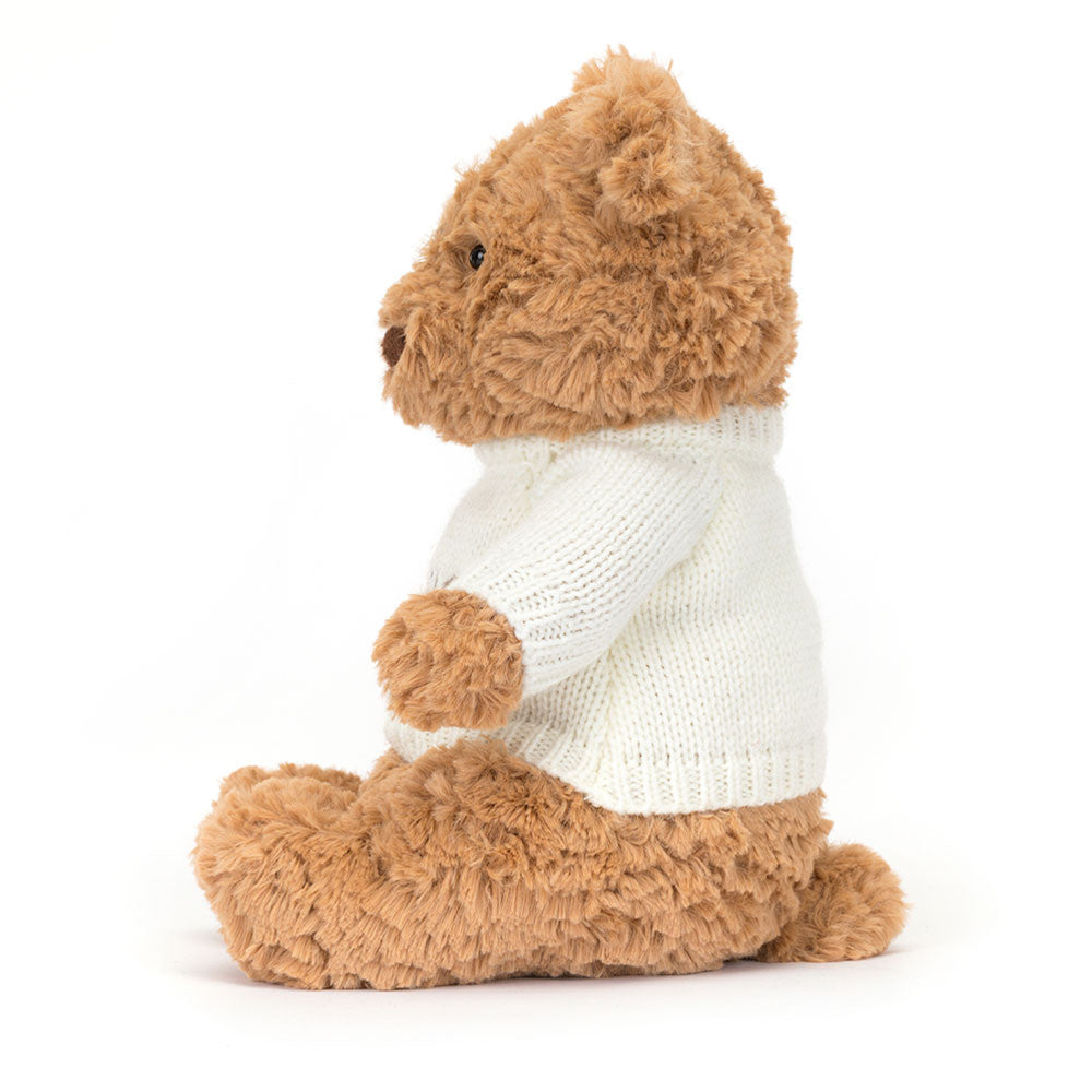 Bartholomew Bear with Personalized Cream Jumper | Jellycat