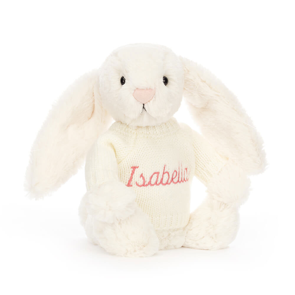 Bashful Cream Bunny with Personalized Cream Jumper | Jellycat
