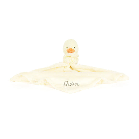 Personalized Bashful Duckling Soother | Jellycat