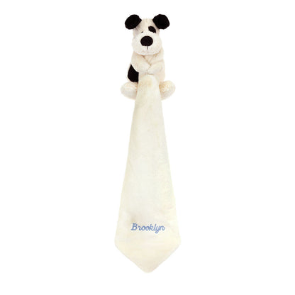 Personalized Bashful Black & Cream Puppy Soother | Jellycat