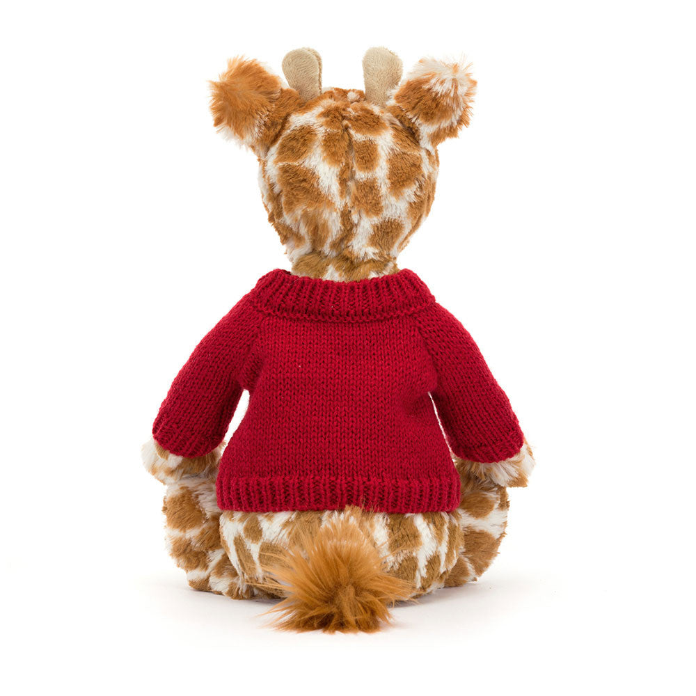 Bashful Giraffe with Personalized Red Jumper | Jellycat