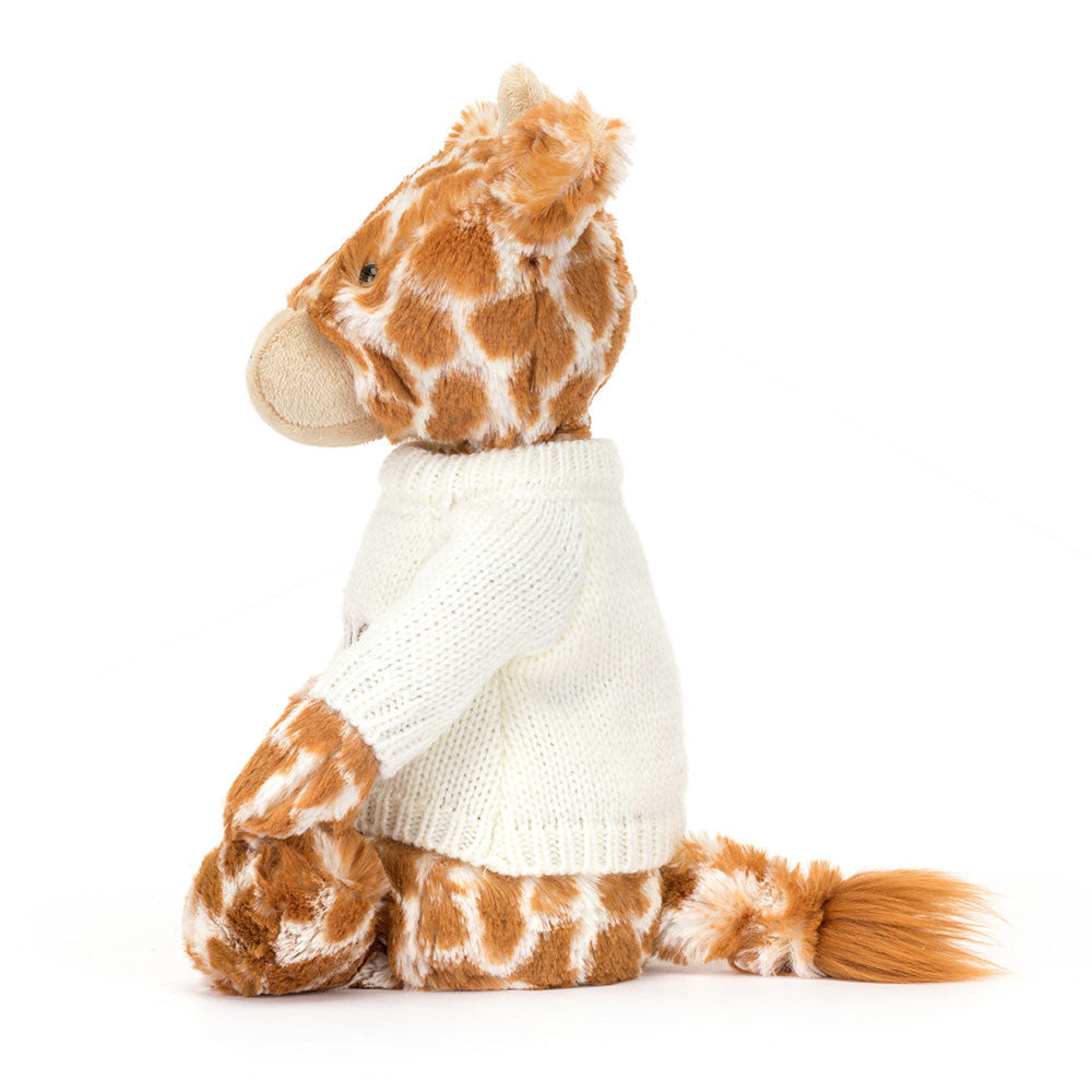 Bashful Giraffe with Personalized Cream Jumper | Jellycat