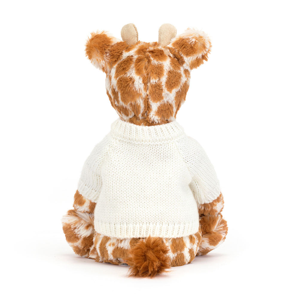Bashful Giraffe with Personalized Cream Jumper | Jellycat