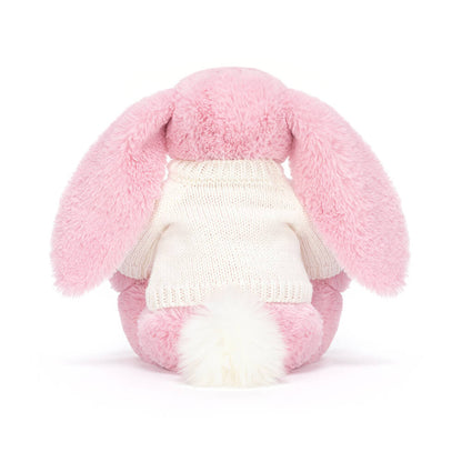 Blushkin Blossom Luxe Bunny with Personalized Cream Jumper | Jellycat