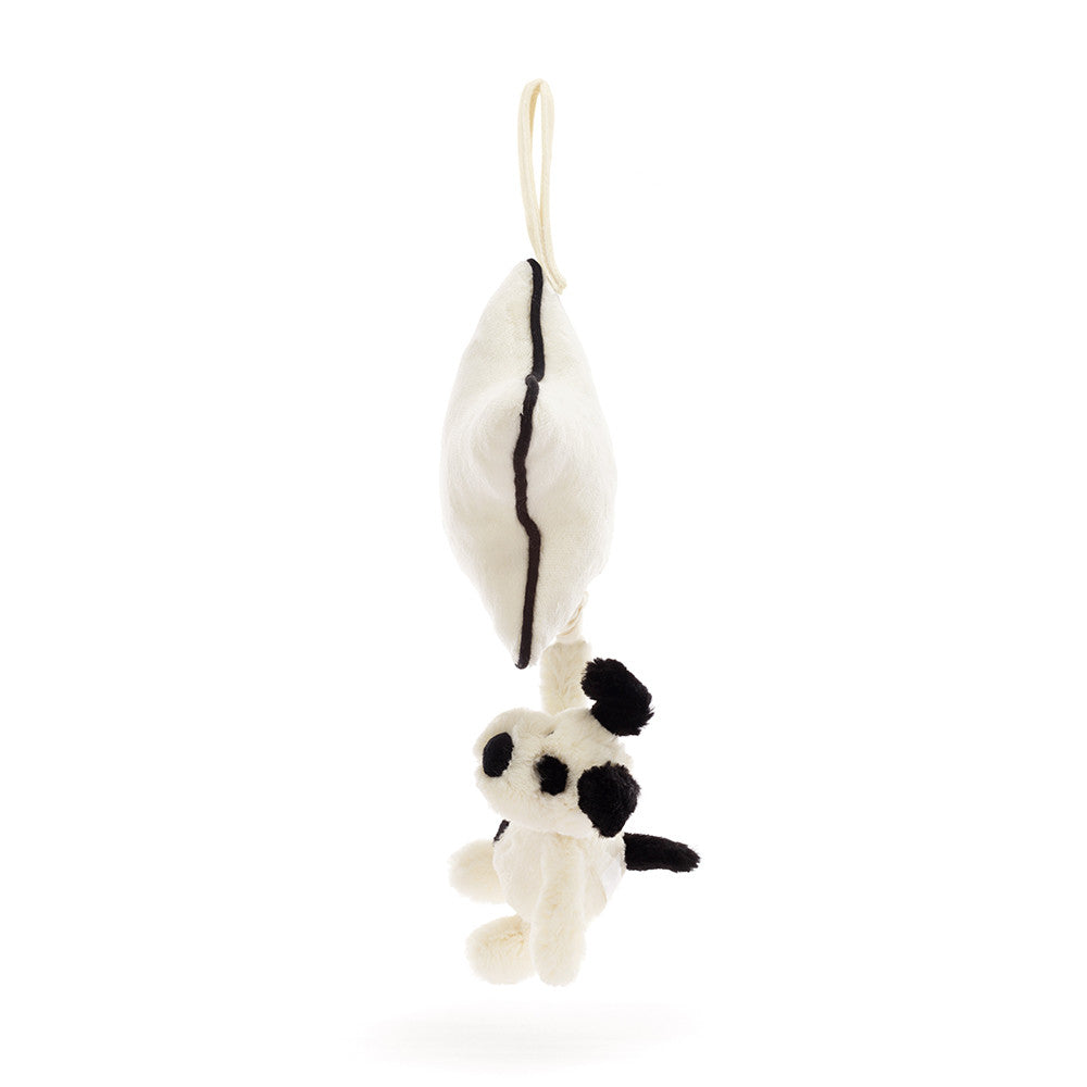 Bashful Black & Cream Puppy Musical Pull | Jellycat