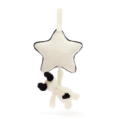 Bashful Black & Cream Puppy Musical Pull | Jellycat