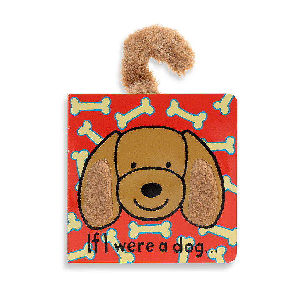 If I Were a Dog Board Book & Bashful Toffee Puppy Medium | Jellycat