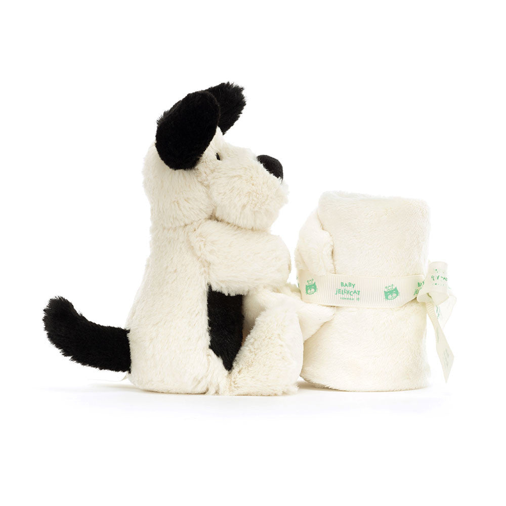 Bashful Black & Cream Puppy Soother | Jellycat