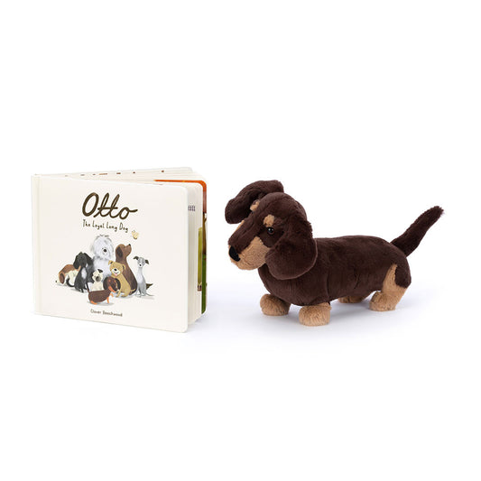 Otto the Loyal Long Dog Book & Otto Sausage Dog Medium | Jellycat
