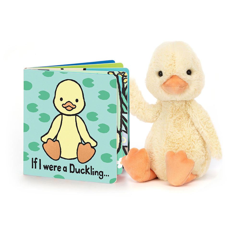 If I Were a Duckling Board Book & Bashful Duckling Medium | Jellycat