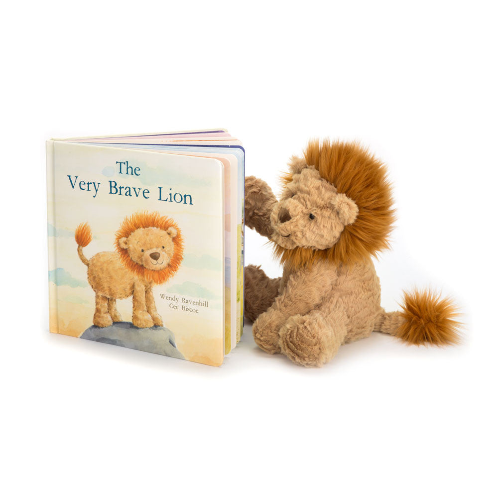 The Very Brave Lion Book & Fuddlewuddle Lion Medium | Jellycat