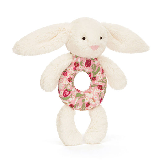 Blossom Cream Bunny 'Berry' Ring Rattle | Jellycat