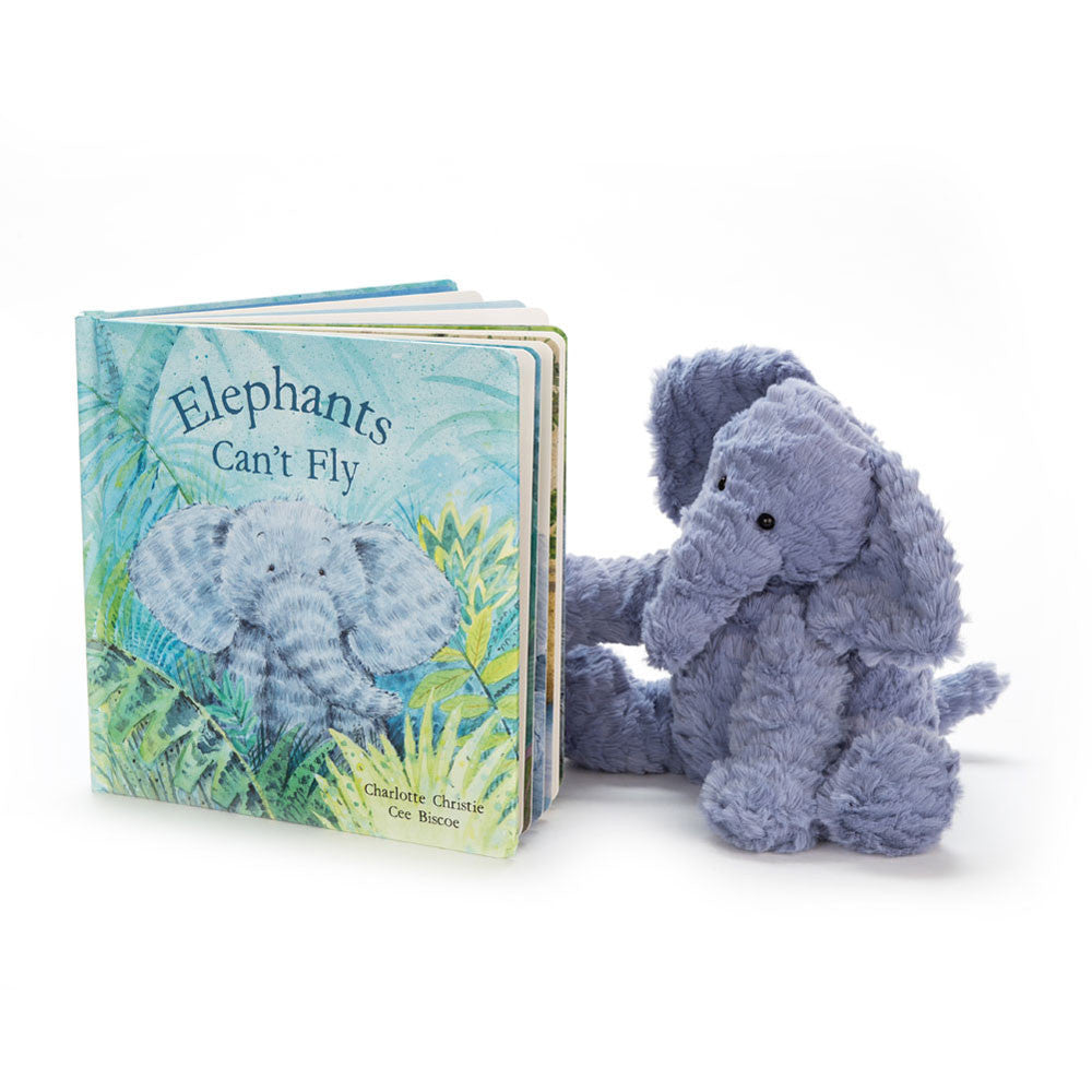 Elephants Can't Fly Book & Fuddlewuddle Elephant Medium | Jellycat
