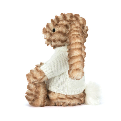 Bashful Luxe Bunny Juniper with Personalized Cream Jumper | Jellycat