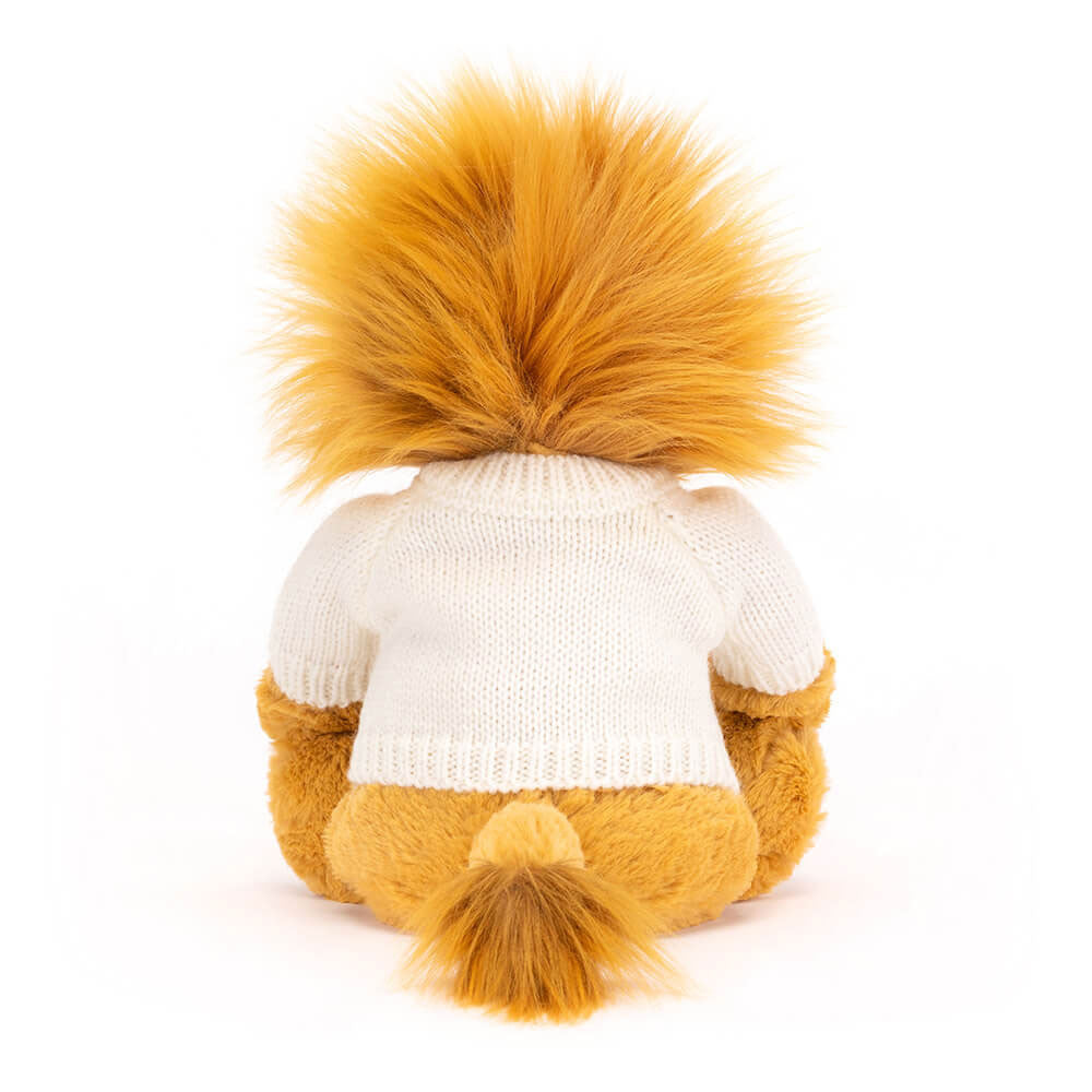 Bashful Lion with Personalized Cream Jumper | Jellycat