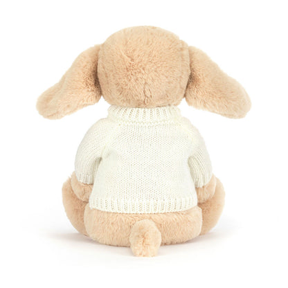 Bashful Luxe Puppy Orlando with Personalized Cream Jumper | Jellycat