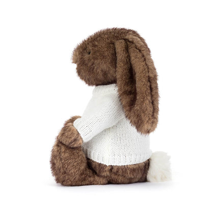 Hoppleston Luxe Bunny with Personalized Cream Jumper | Jellycat