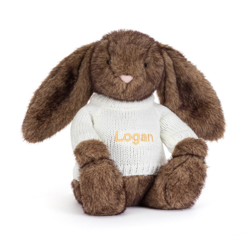 Hoppleston Luxe Bunny with Personalized Cream Jumper | Jellycat