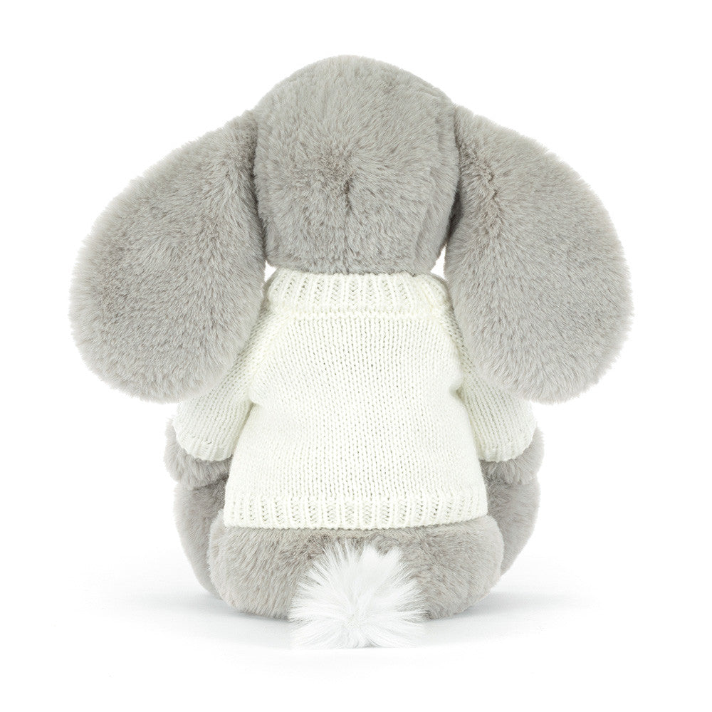 Bashful Luxe Elephant Thuddeus with Personalized Cream Jumper | Jellycat