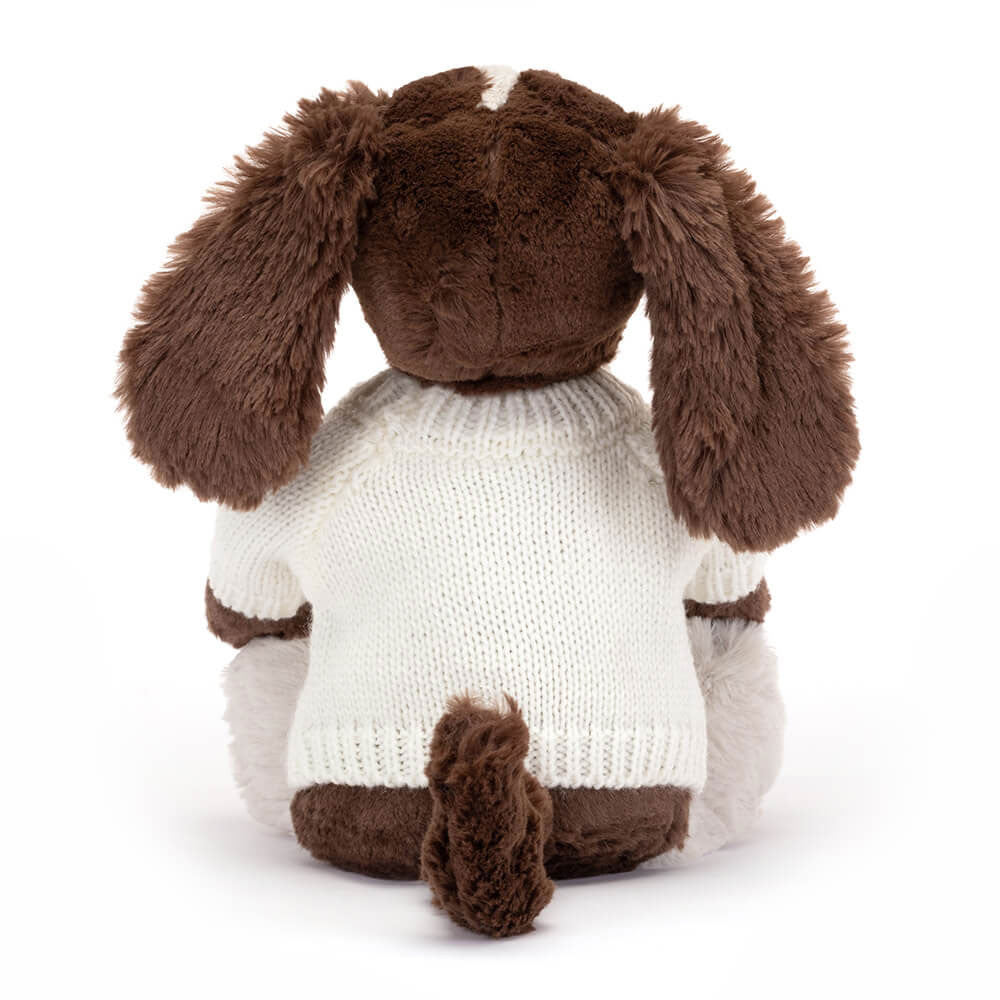 Bashful Fudge Puppy with Personalized Cream Jumper | Jellycat