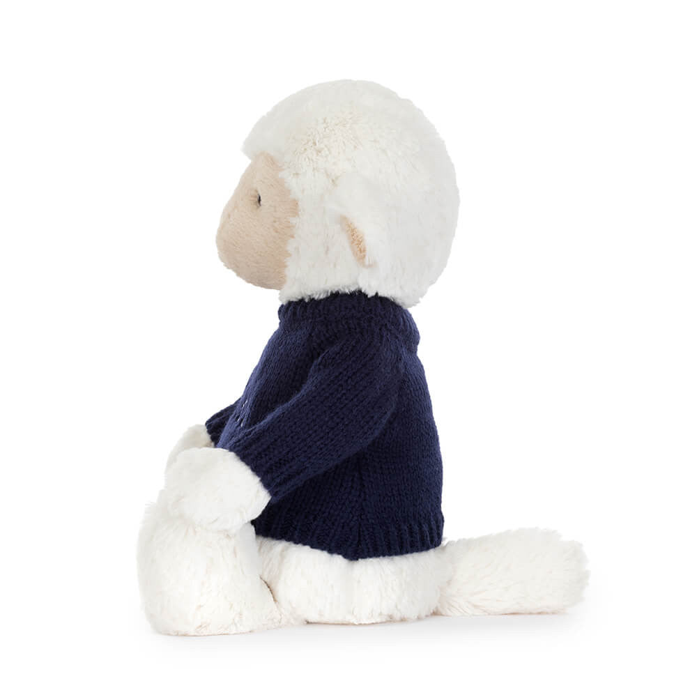 Skipson Lamb with Personalized Navy Jumper | Jellycat