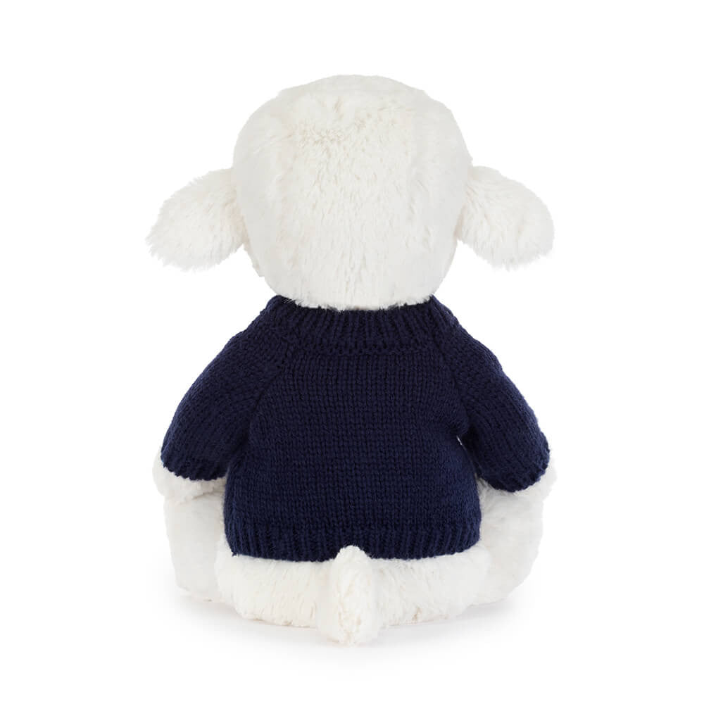 Skipson Lamb with Personalized Navy Jumper | Jellycat