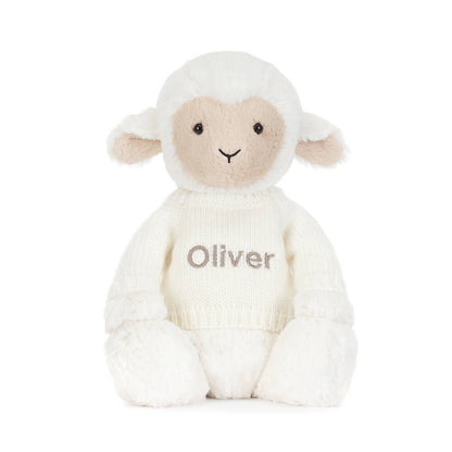 Skipson Lamb with Personalized Cream Jumper | Jellycat
