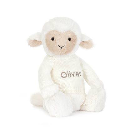 Skipson Lamb with Personalized Cream Jumper | Jellycat