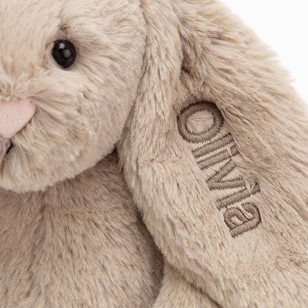 Personalized Bashful Beige Bunny Medium | Jellycat