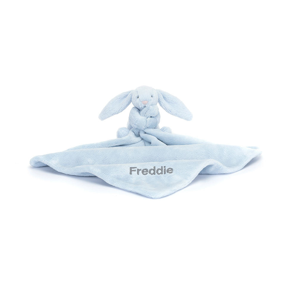 Personalized Bashful Blue Bunny Soother | Jellycat