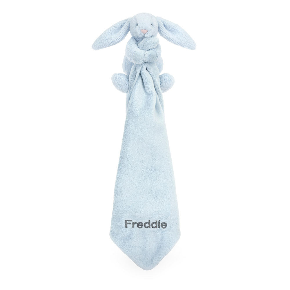 Personalized Bashful Blue Bunny Soother | Jellycat