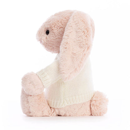 Bashful Blush Bunny with Personalized Cream Jumper | Jellycat