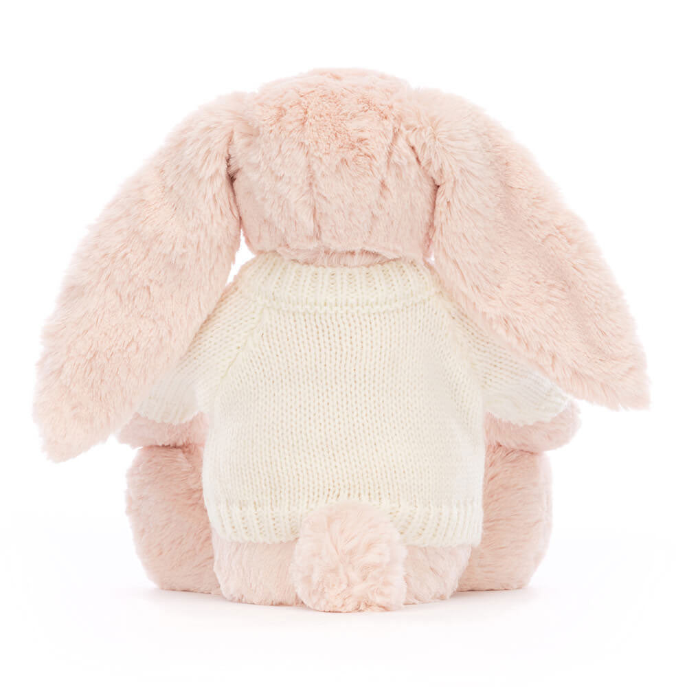 Bashful Blush Bunny with Personalized Cream Jumper | Jellycat