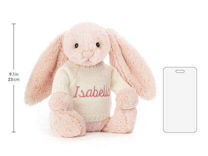 Bashful Blush Bunny with Personalized Cream Jumper | Jellycat