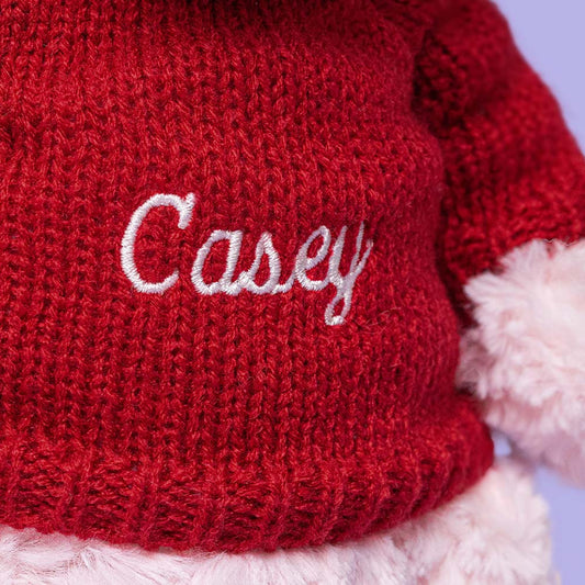 Leola Bear with Personalized Red Jumper | Jellycat