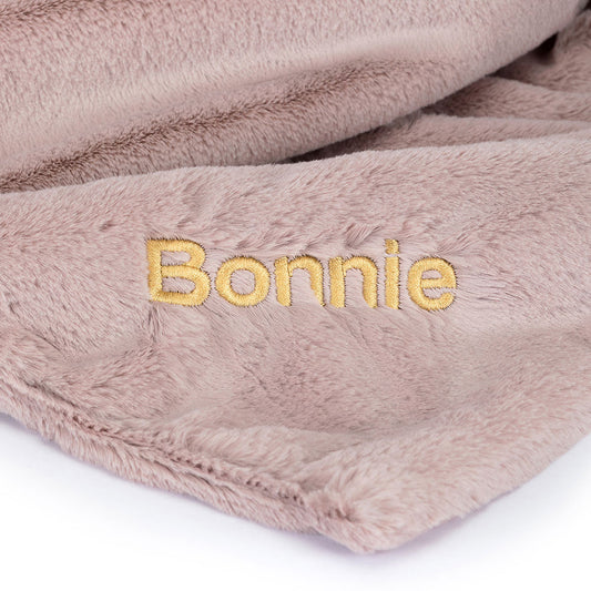 Personalized Bashful Luxe Bunny Rosa Blankie | Jellycat