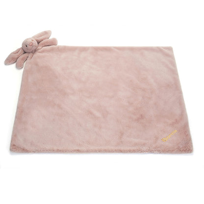 Personalized Bashful Luxe Bunny Rosa Blankie | Jellycat