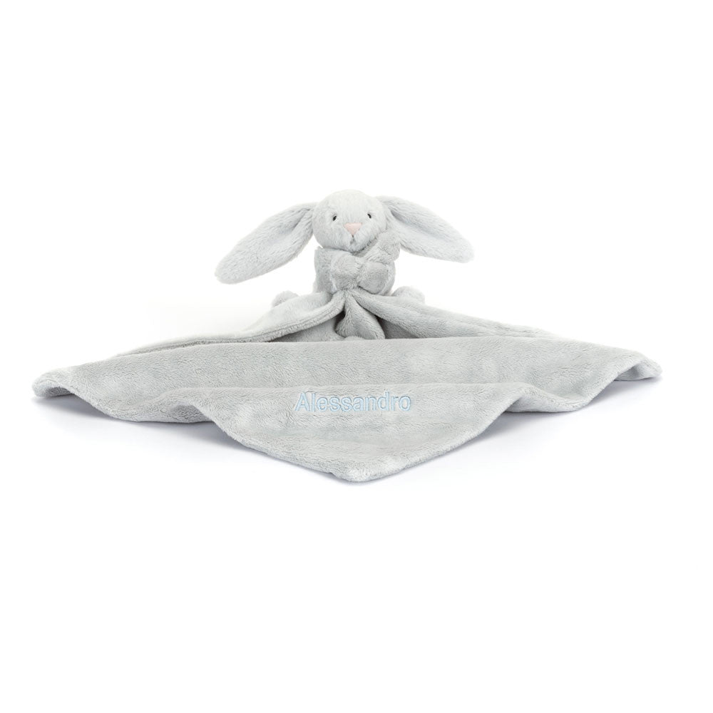 Personalized Bashful Silver Bunny Soother | Jellycat