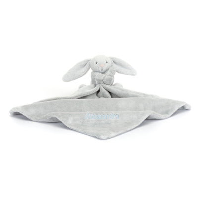 Personalized Bashful Silver Bunny Soother | Jellycat