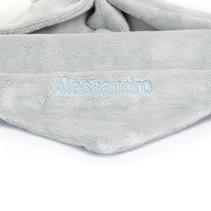 Personalized Bashful Silver Bunny Soother | Jellycat