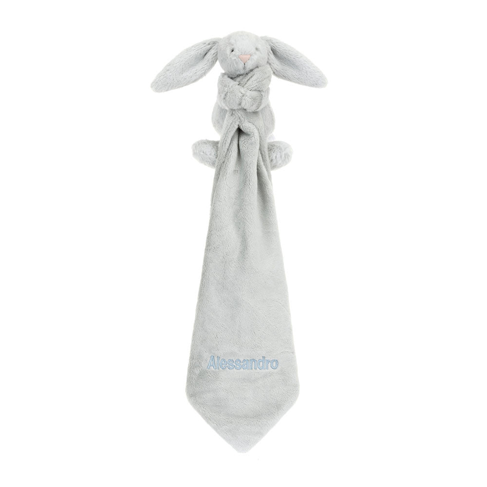 Personalized Bashful Silver Bunny Soother | Jellycat