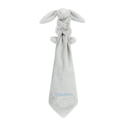 Personalized Bashful Silver Bunny Soother | Jellycat