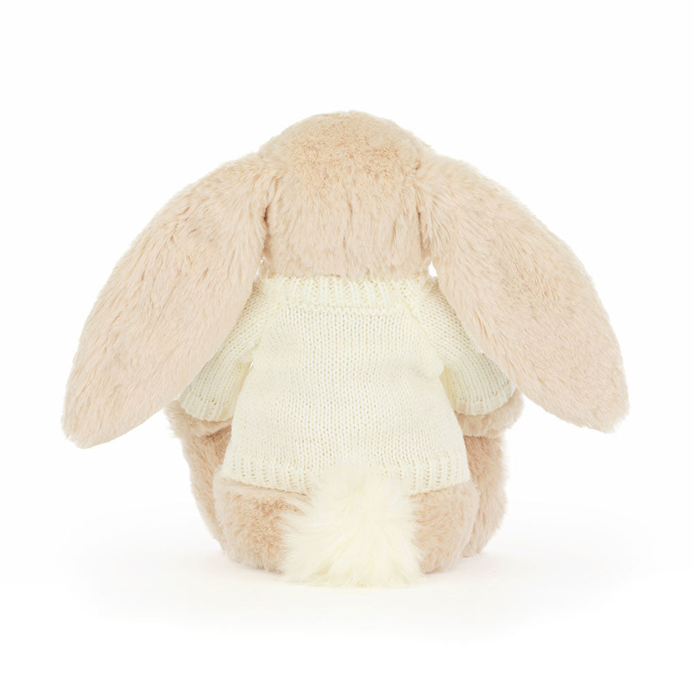 Bashful Luxe Bunny Willow with Personalized Cream Jumper | Jellycat