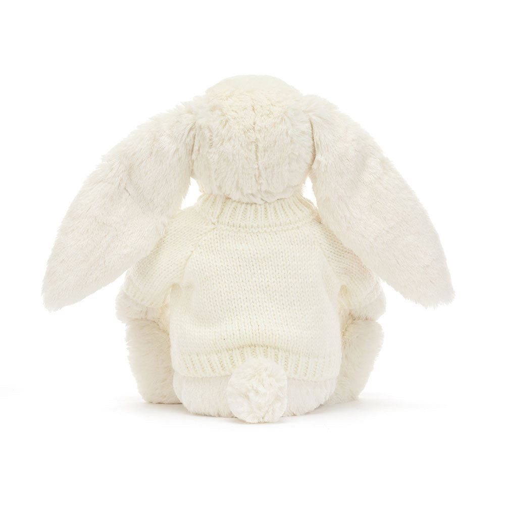 Blossom Cream Bunny 'Berry' with Personalized Cream Jumper | Jellycat
