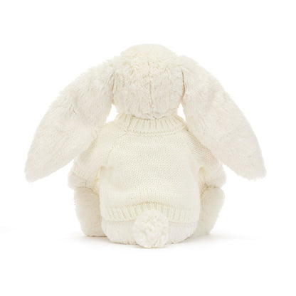 Blossom Cream Bunny 'Berry' with Personalized Cream Jumper | Jellycat