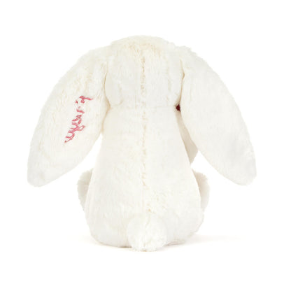 Personalized Cream Bunny with Rose | Jellycat