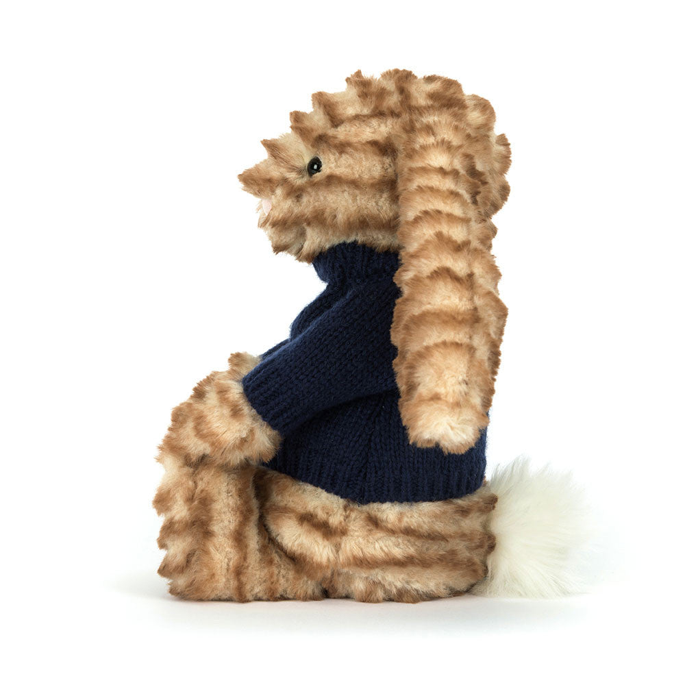 Bashful Luxe Bunny Juniper with Personalized Navy Jumper | Jellycat