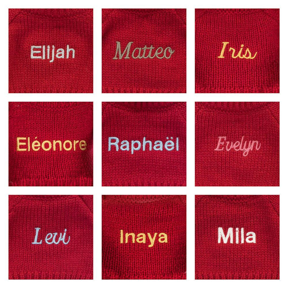 Bashful Luxe Bunny Rosa with Personalized Red Jumper | Jellycat